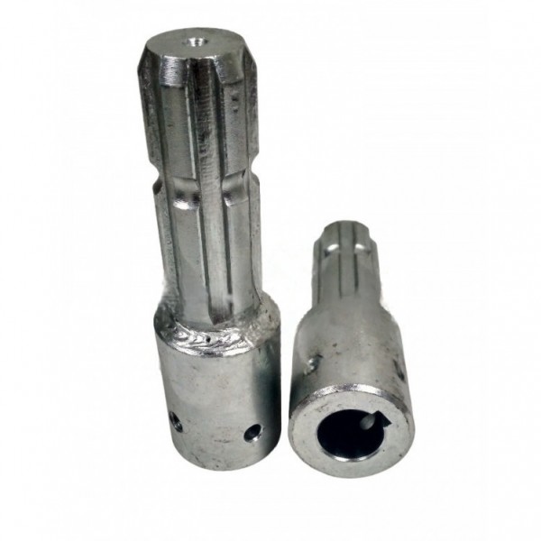 Адаптер ВВП 25 мм (шпонка) на 6 шліців (35 мм) із запобіжним зрізним болтом